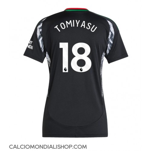 Maglie da calcio Arsenal Takehiro Tomiyasu #18 Seconda Maglia Femminile 2024-25 Manica Corta